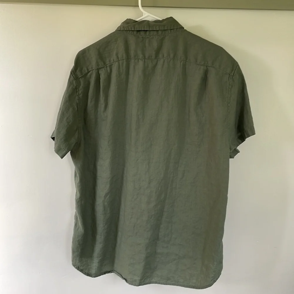 J Crew men’s short sleeve slim linen-cotton collared shirt - Picture 2 of 2